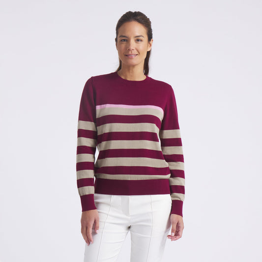 Women's Resort Stripe Golf Sweater