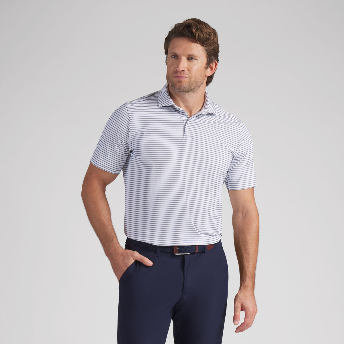 BRRR Stripe Golf Polo