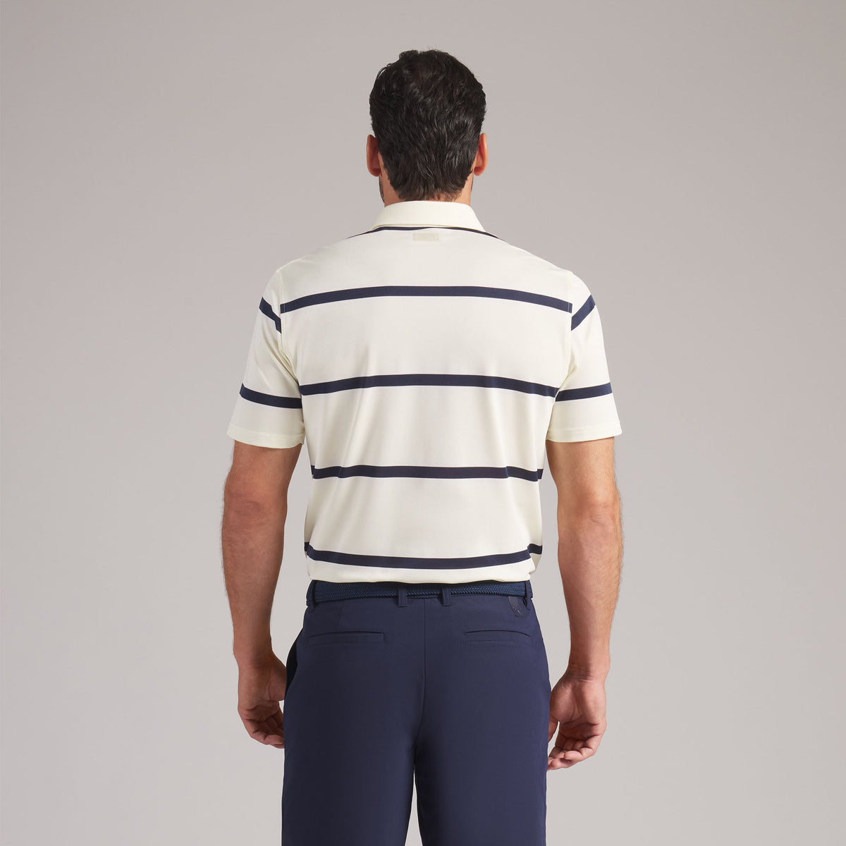 AP Pique Stripe Golf Polo