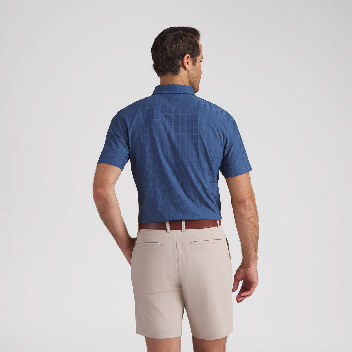 MATTR Plaid BN Golf Polo