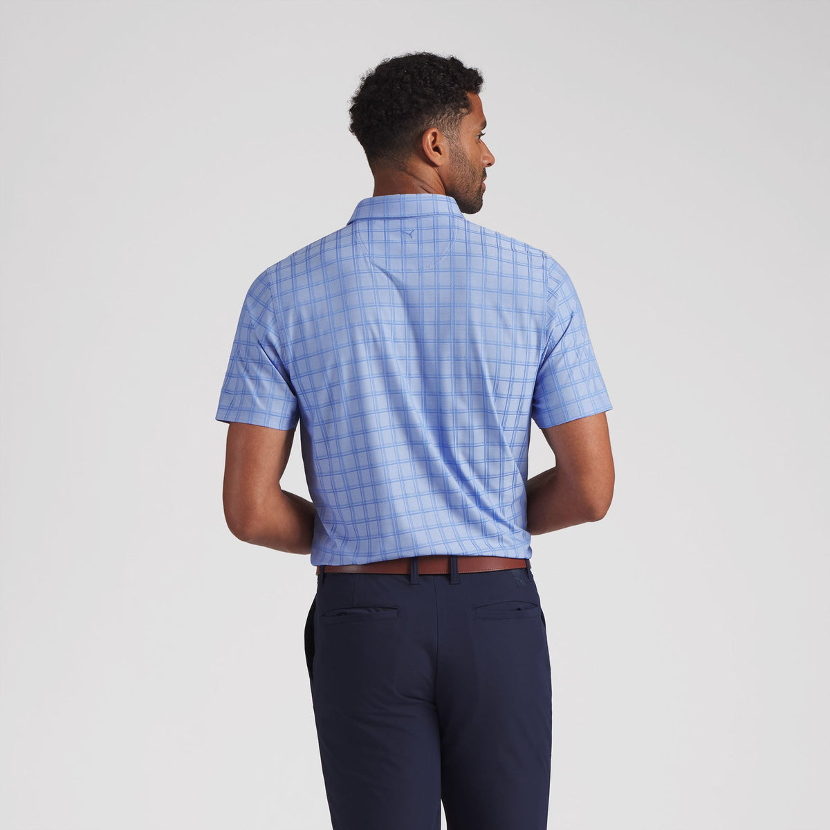 MATTR Plaid BN Golf Polo