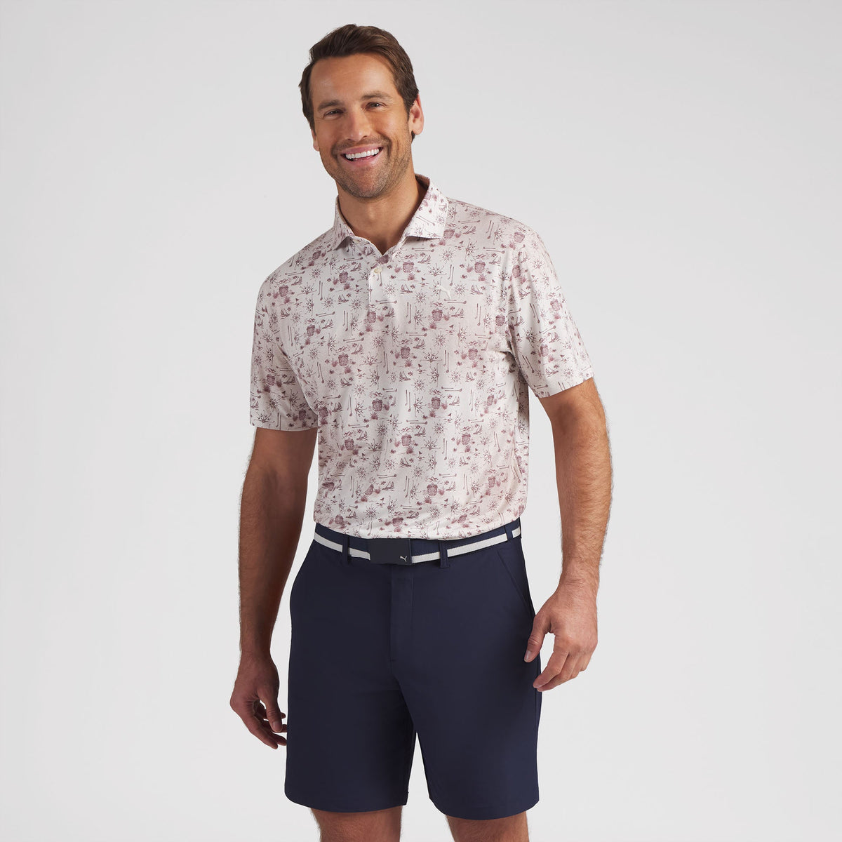 CLOUDSPUN Coastal Claret Golf Polo