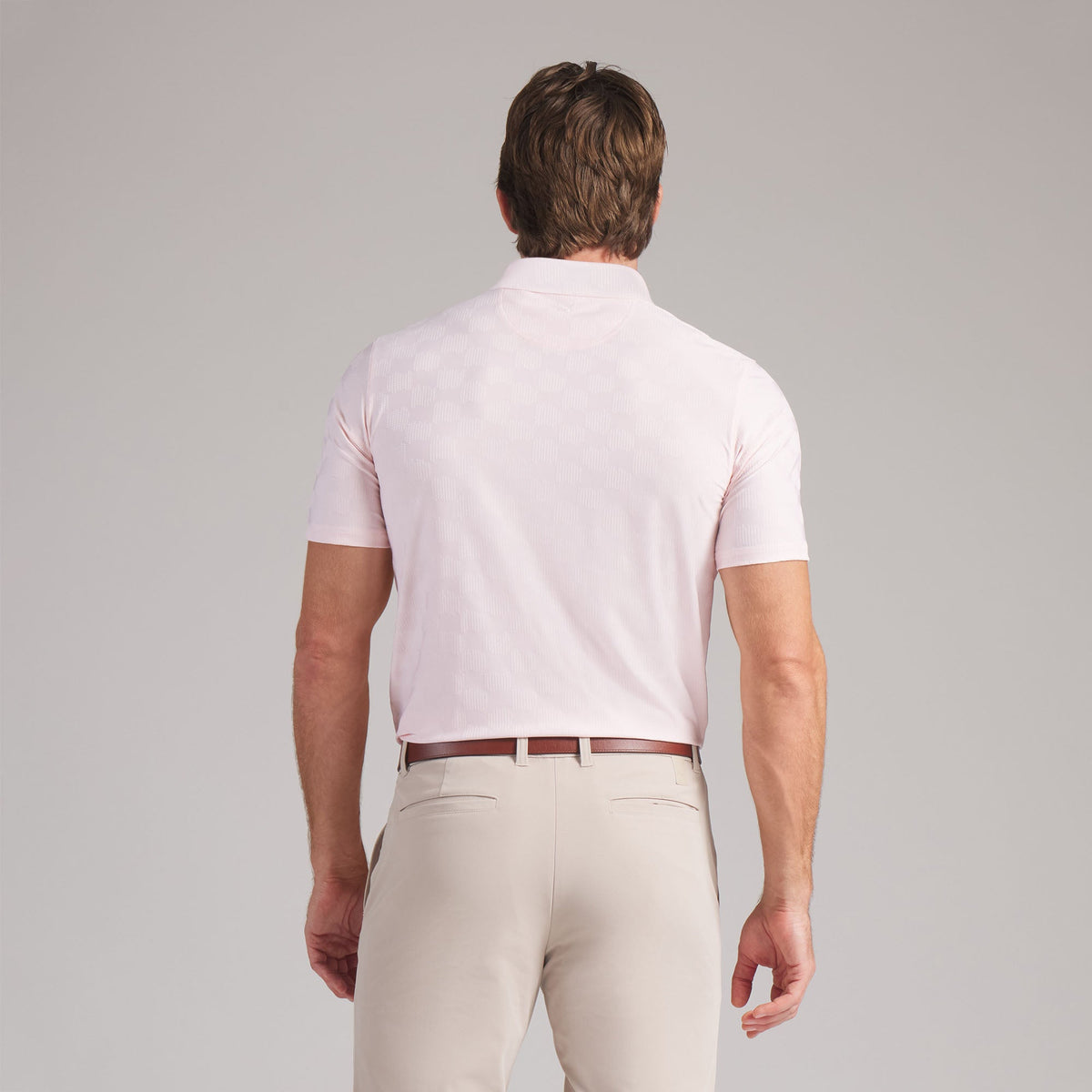 MATTR Check Jacquard BN Golf Polo