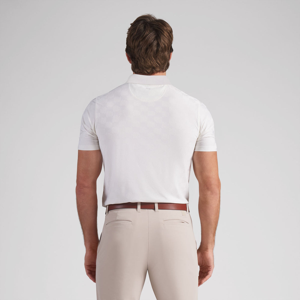 MATTR Check Jacquard BN Golf Polo