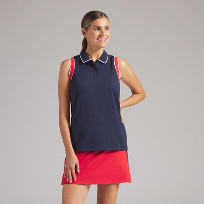 Women's Volition Solid Sleeveless Golf Polo