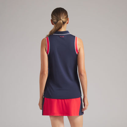 Women's Volition Solid Sleeveless Golf Polo