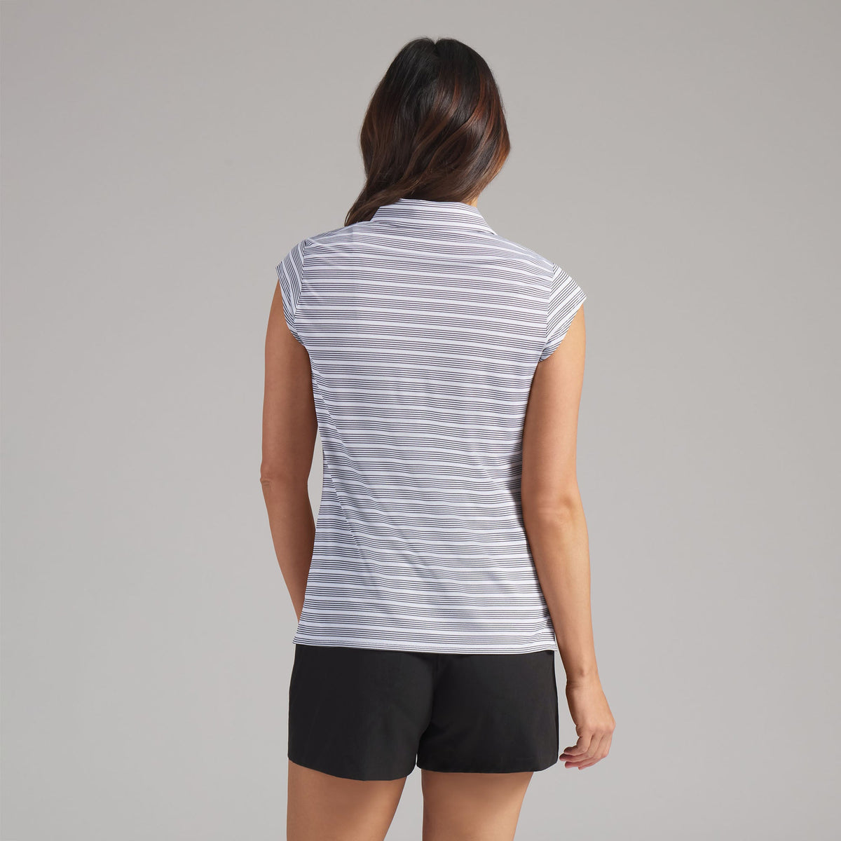 Women's Pique YD Stripe Cap Sleeve Golf Polo
