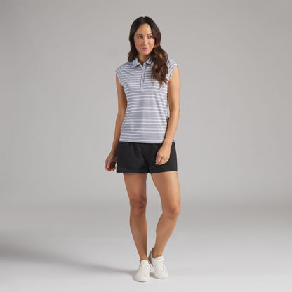 Women's Pique YD Stripe Cap Sleeve Golf Polo