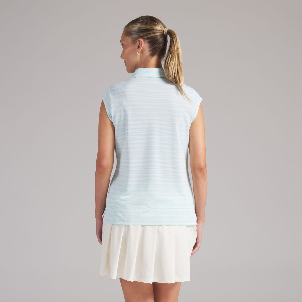 Women's Pique YD Stripe Cap Sleeve Golf Polo