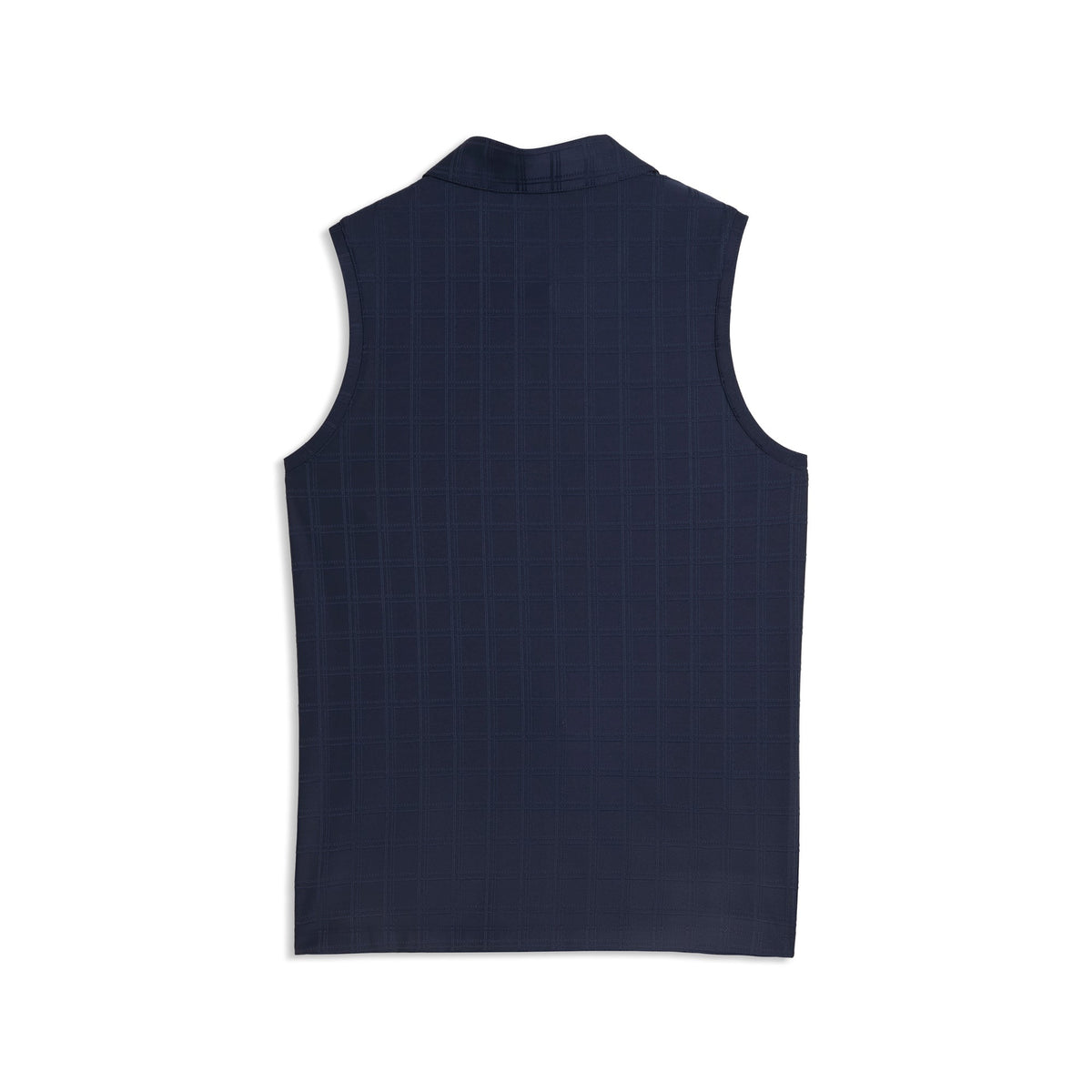 Women's Plaid Knit Sleeveless Golf Polo
