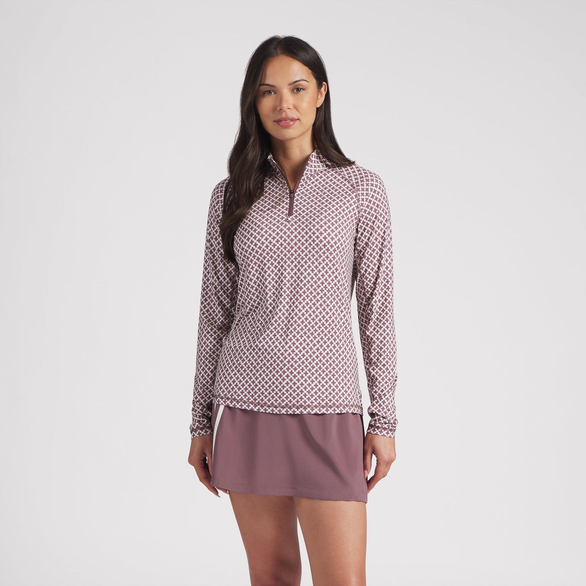 Women's UV Club Print Golf 1/4 Zip