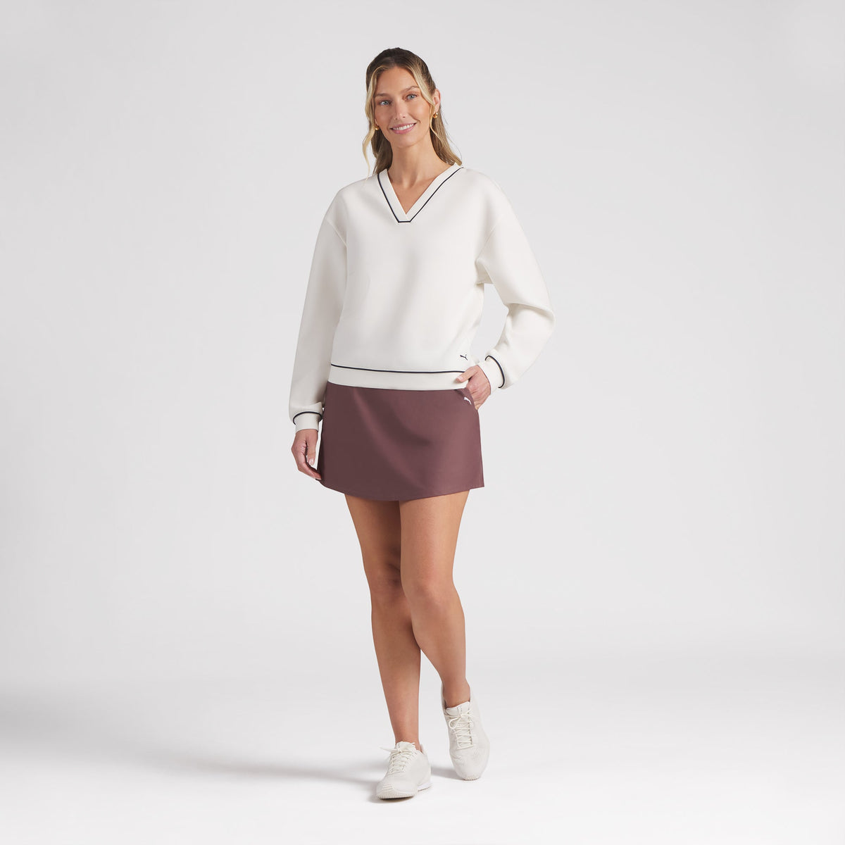 Women's CLOUDSPUN Fleece V-Neck Golf Sweater