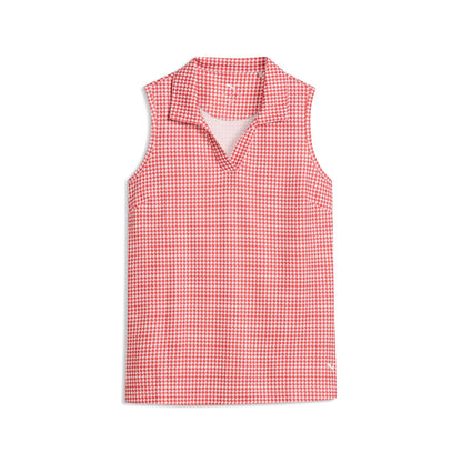 Women's CLOUDSPUN Mono Check Sleeveless Golf Polo