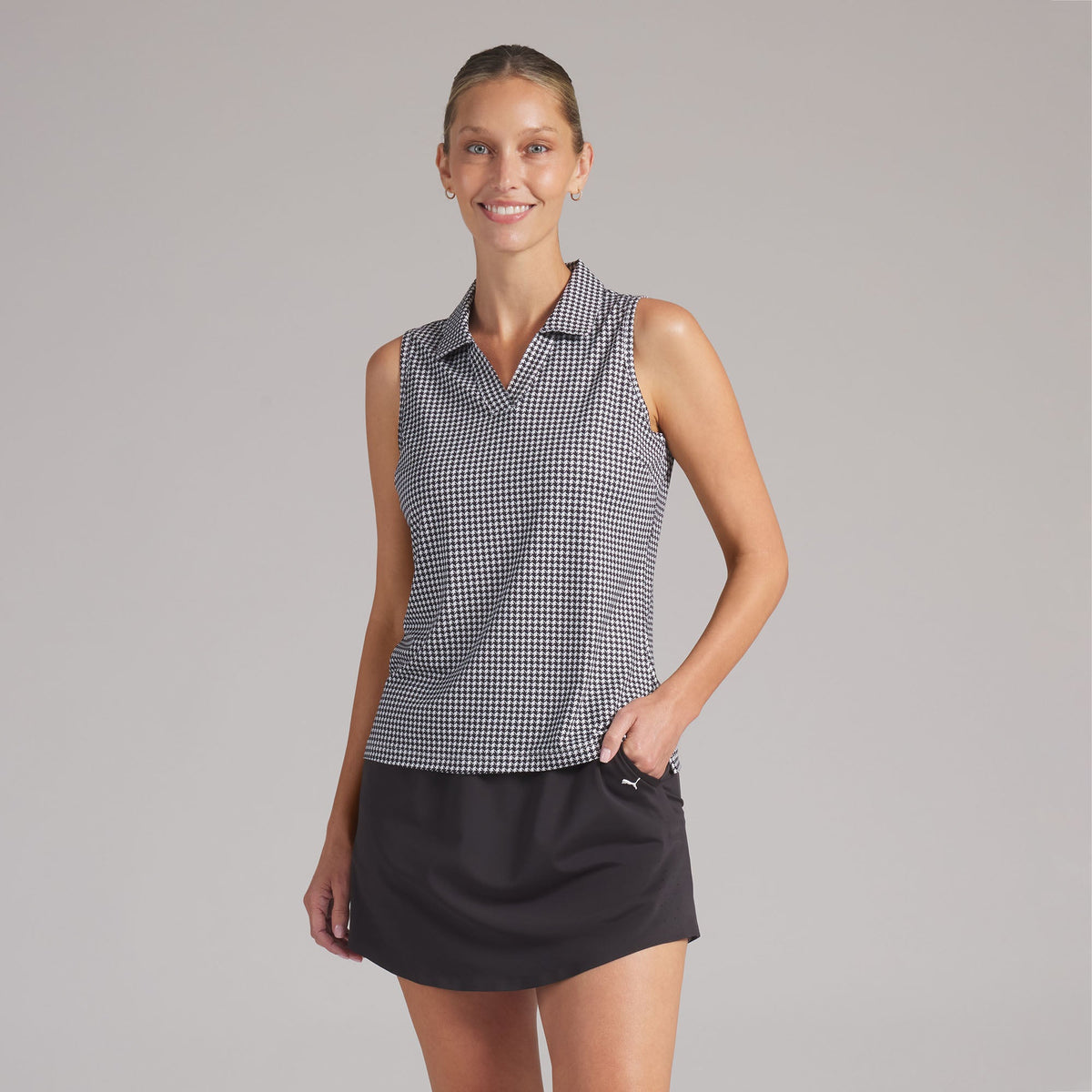 Women's CLOUDSPUN Mono Check Sleeveless Golf Polo