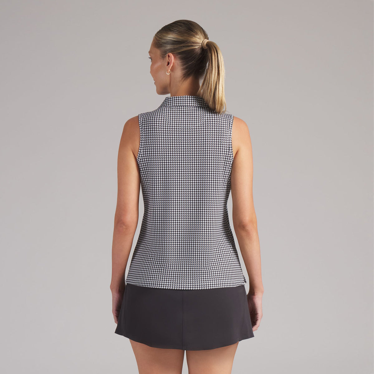 Women's CLOUDSPUN Mono Check Sleeveless Golf Polo