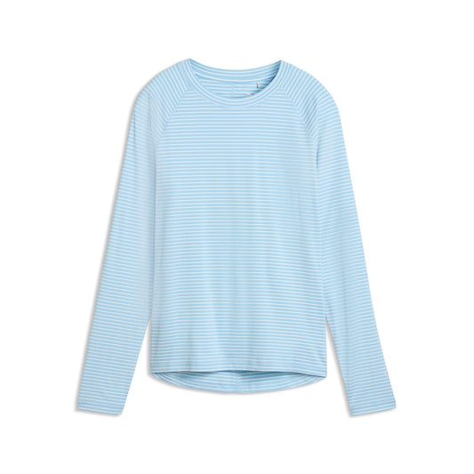 Women's UV Stripe Golf Crewneck