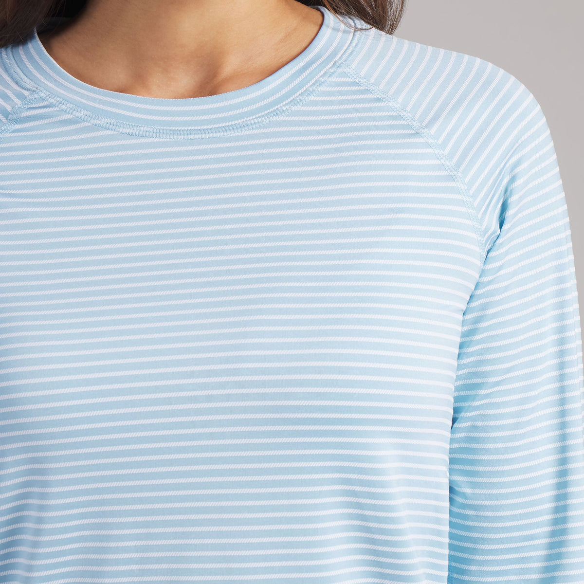 Women's UV Stripe Golf Crewneck