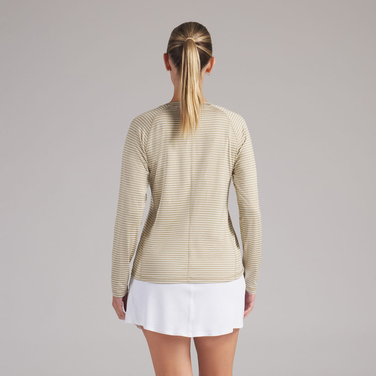 Women's UV Stripe Golf Crewneck