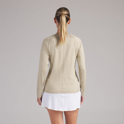 Women's UV Stripe Golf Crewneck