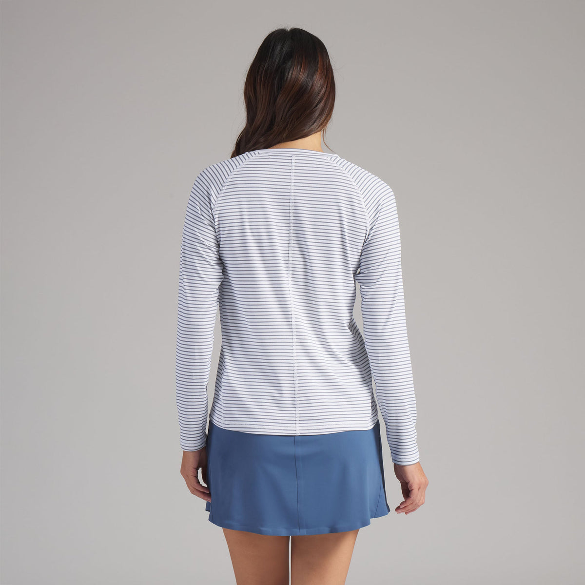 Women's UV Stripe Golf Crewneck