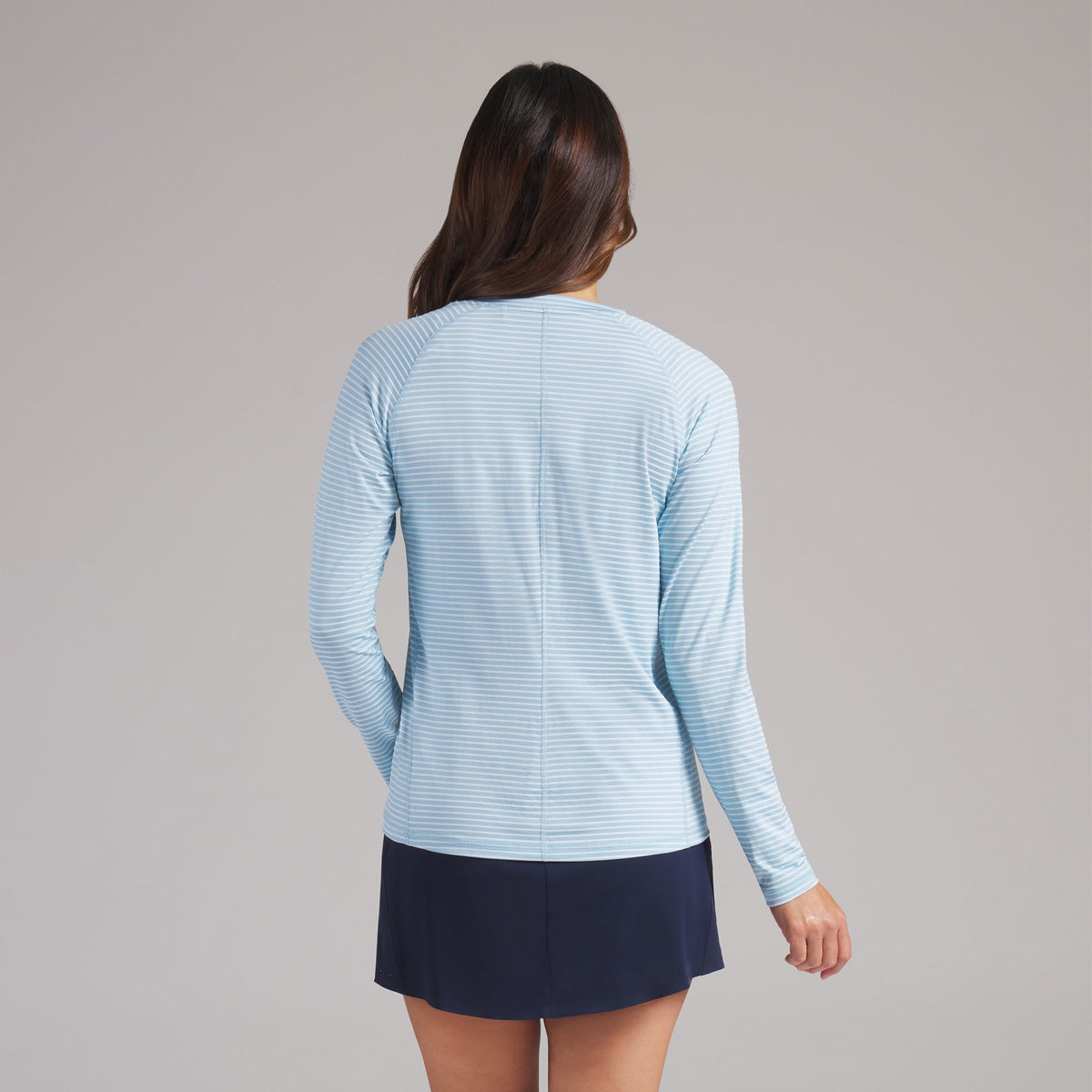 Women's UV Stripe Golf Crewneck