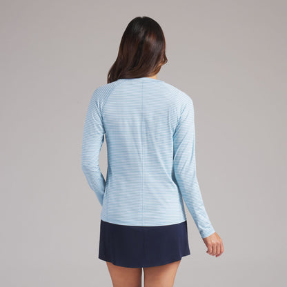 Women's UV Stripe Golf Crewneck