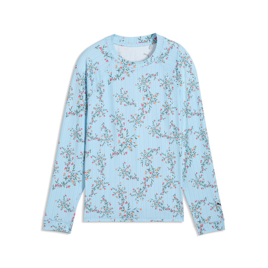 Girl's UV Floral Golf Crewneck