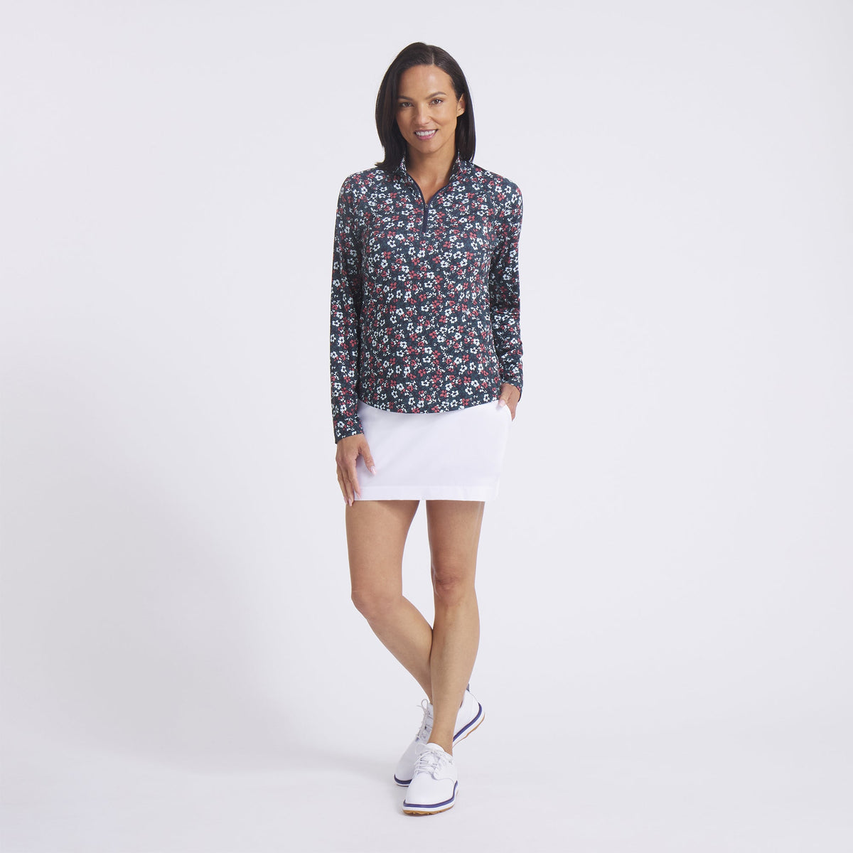 Women's YouV Floral Burst Golf 1/4 Zip