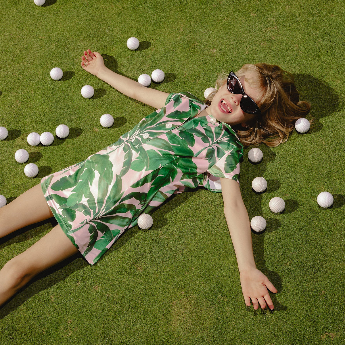 Girl's Show Me Your Mumu Palm Golf Dress