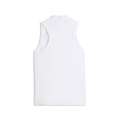 Women's Nylon Sport Sleeveless Mockneck Golf Polo