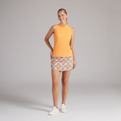 Women's Nylon Sport Sleeveless Mockneck Golf Polo