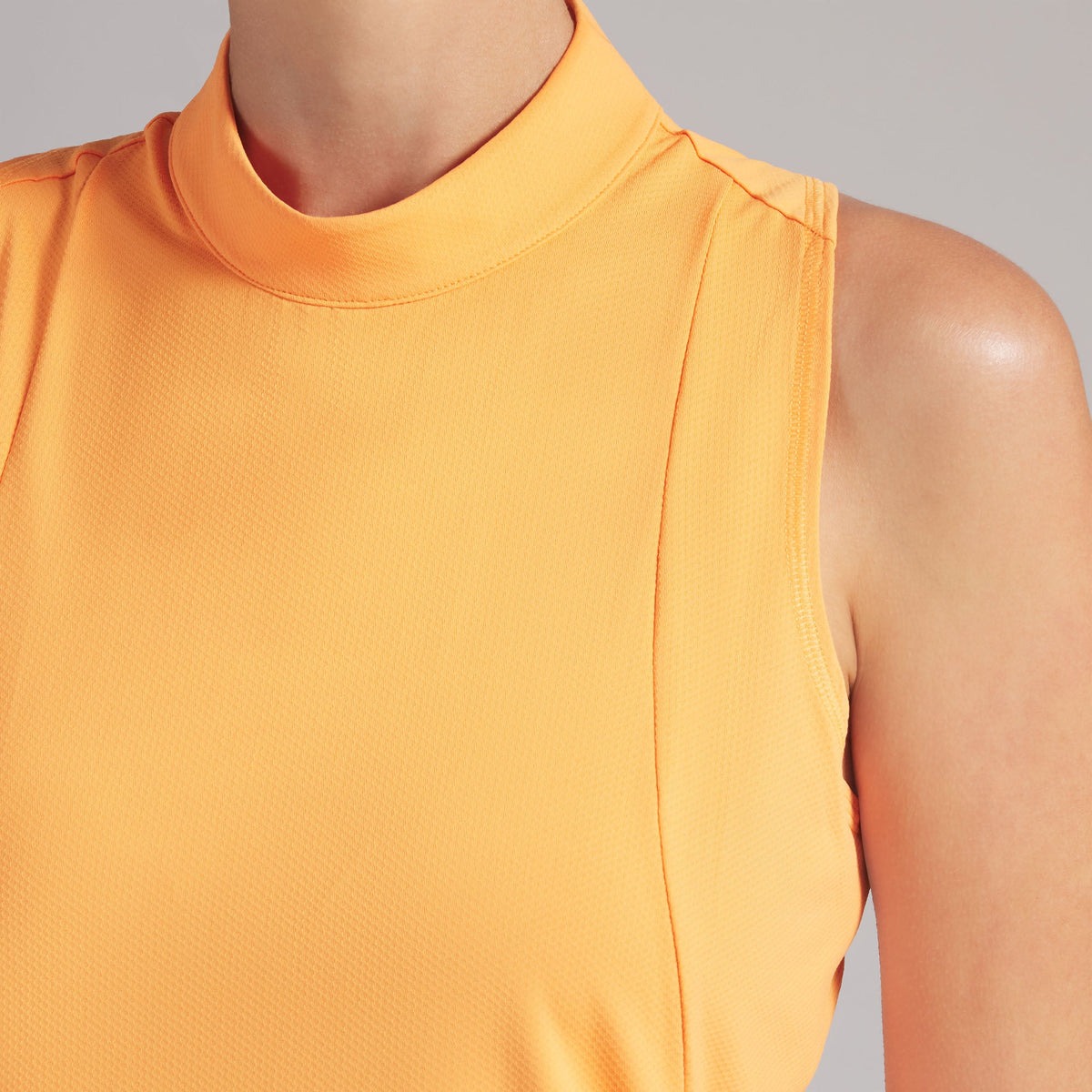 Women's Nylon Sport Sleeveless Mockneck Golf Polo