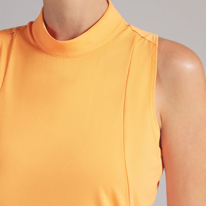 Women's Nylon Sport Sleeveless Mockneck Golf Polo