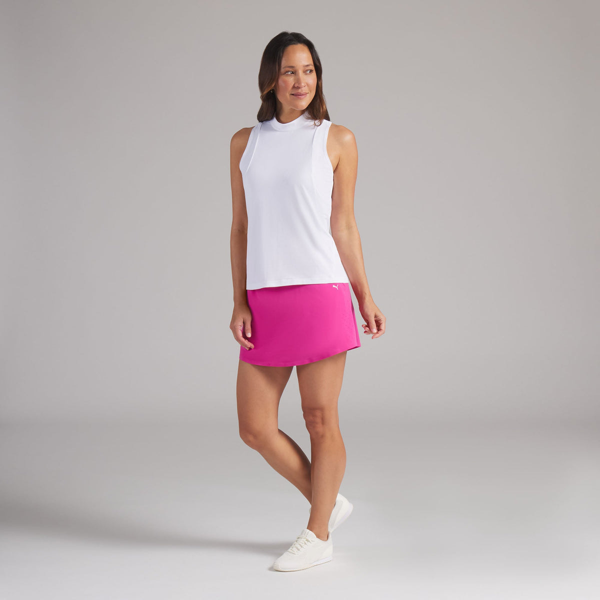 Women's Nylon Sport Sleeveless Mockneck Golf Polo