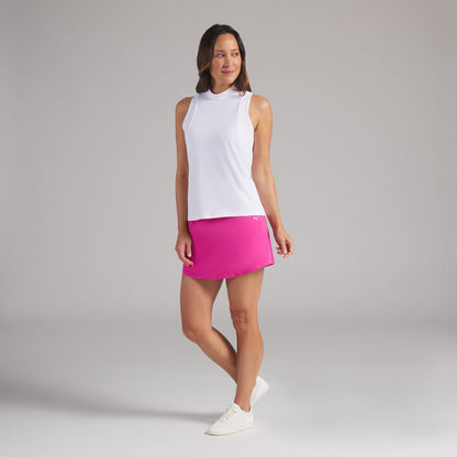 Women's Nylon Sport Sleeveless Mockneck Golf Polo