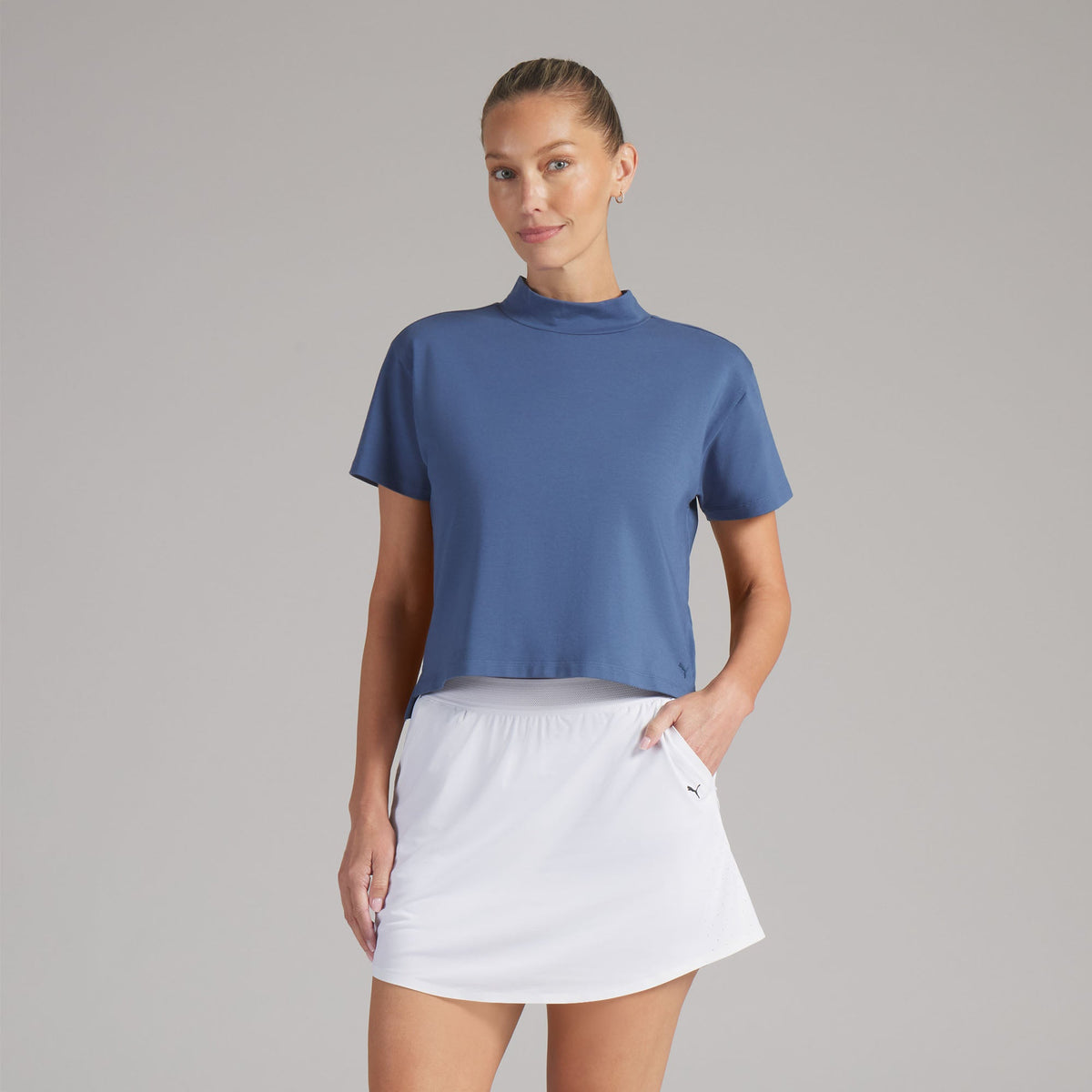 Women's Charlotte Modalon Mock Neck Golf Polo