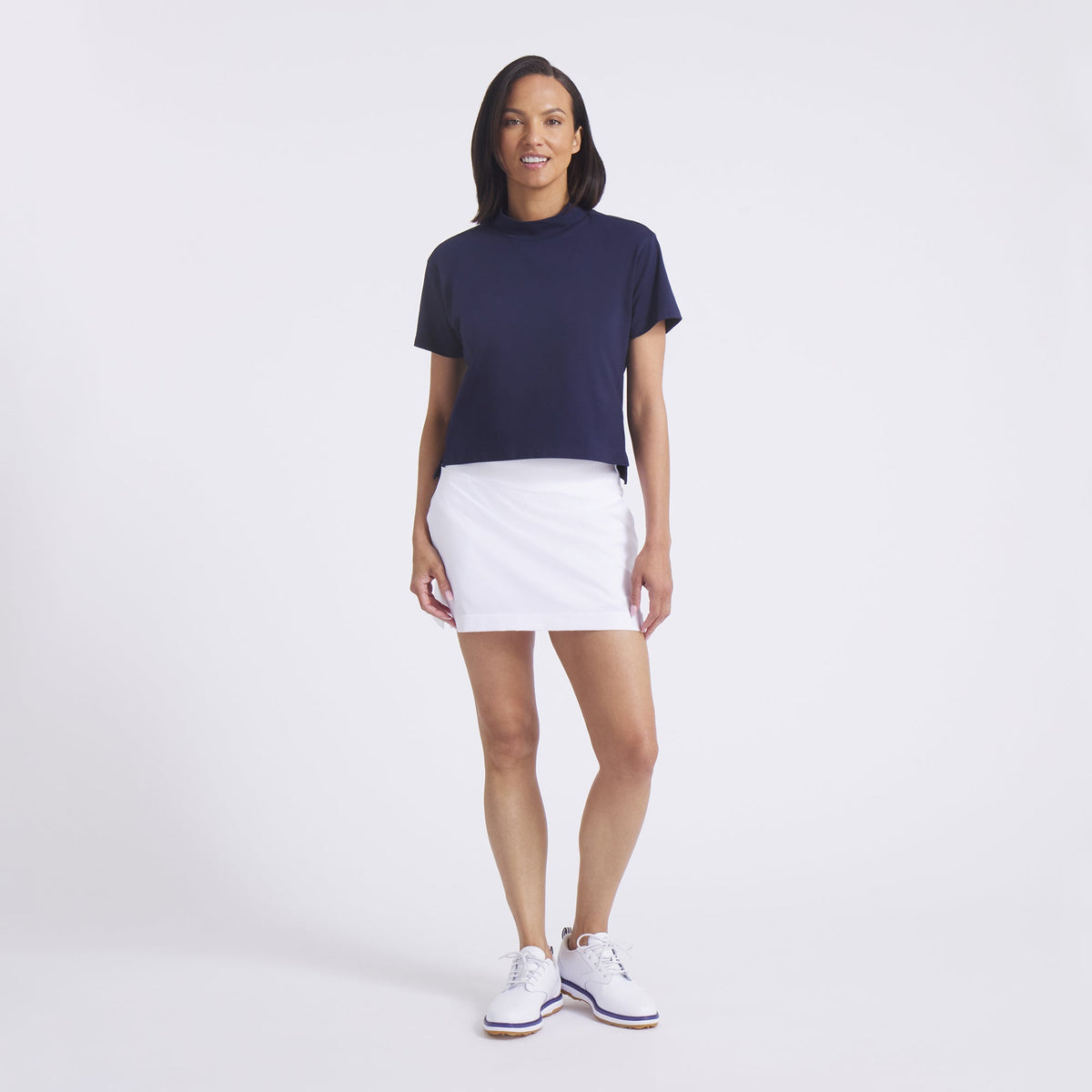 Women's Charlotte Modalon Mock Neck Golf Polo