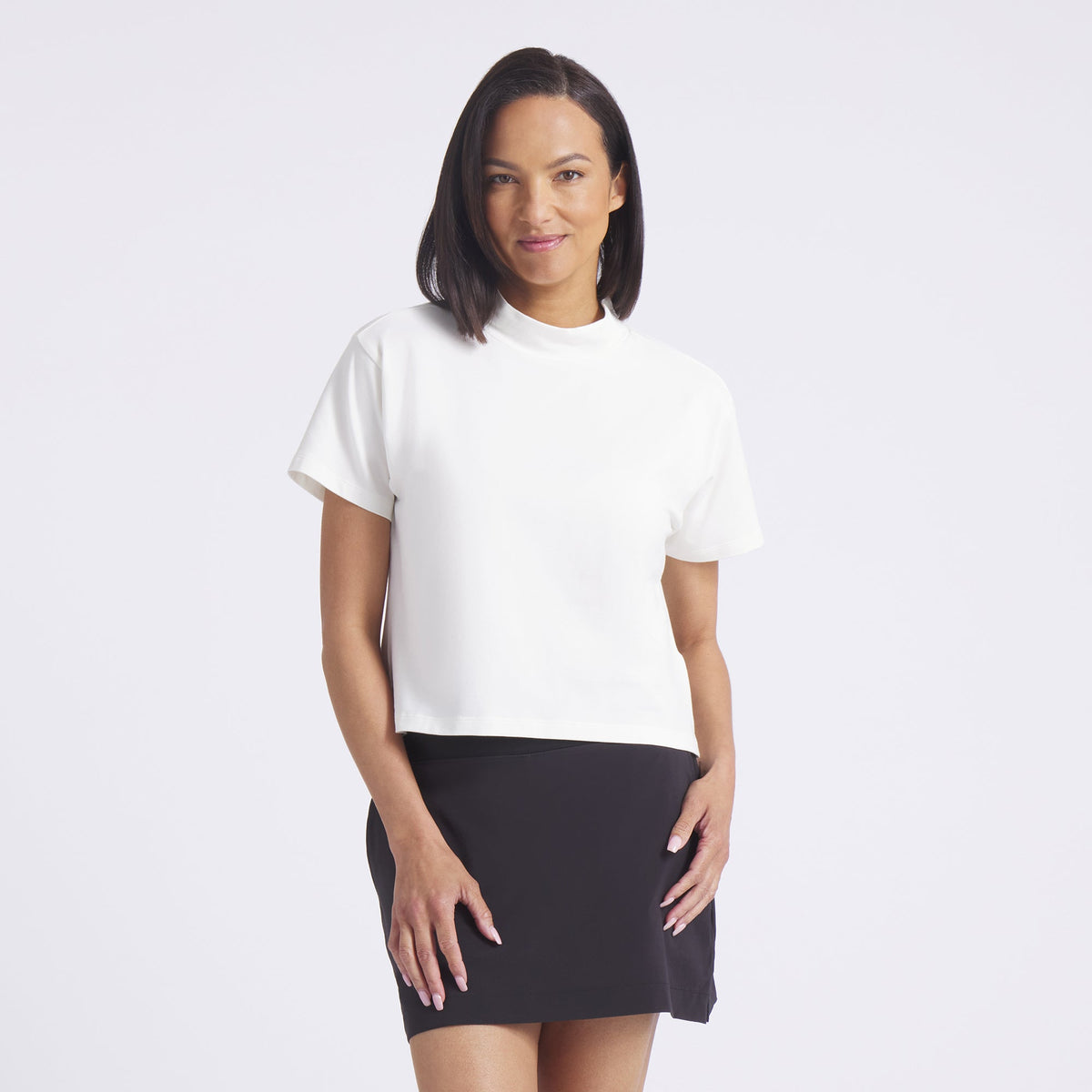 Women's Charlotte Modalon Mock Neck Golf Polo