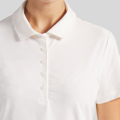Women's Floral Lace Jacquard Golf Polo