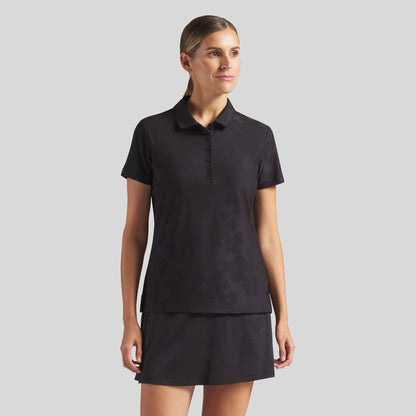 Women's Floral Lace Jacquard Golf Polo