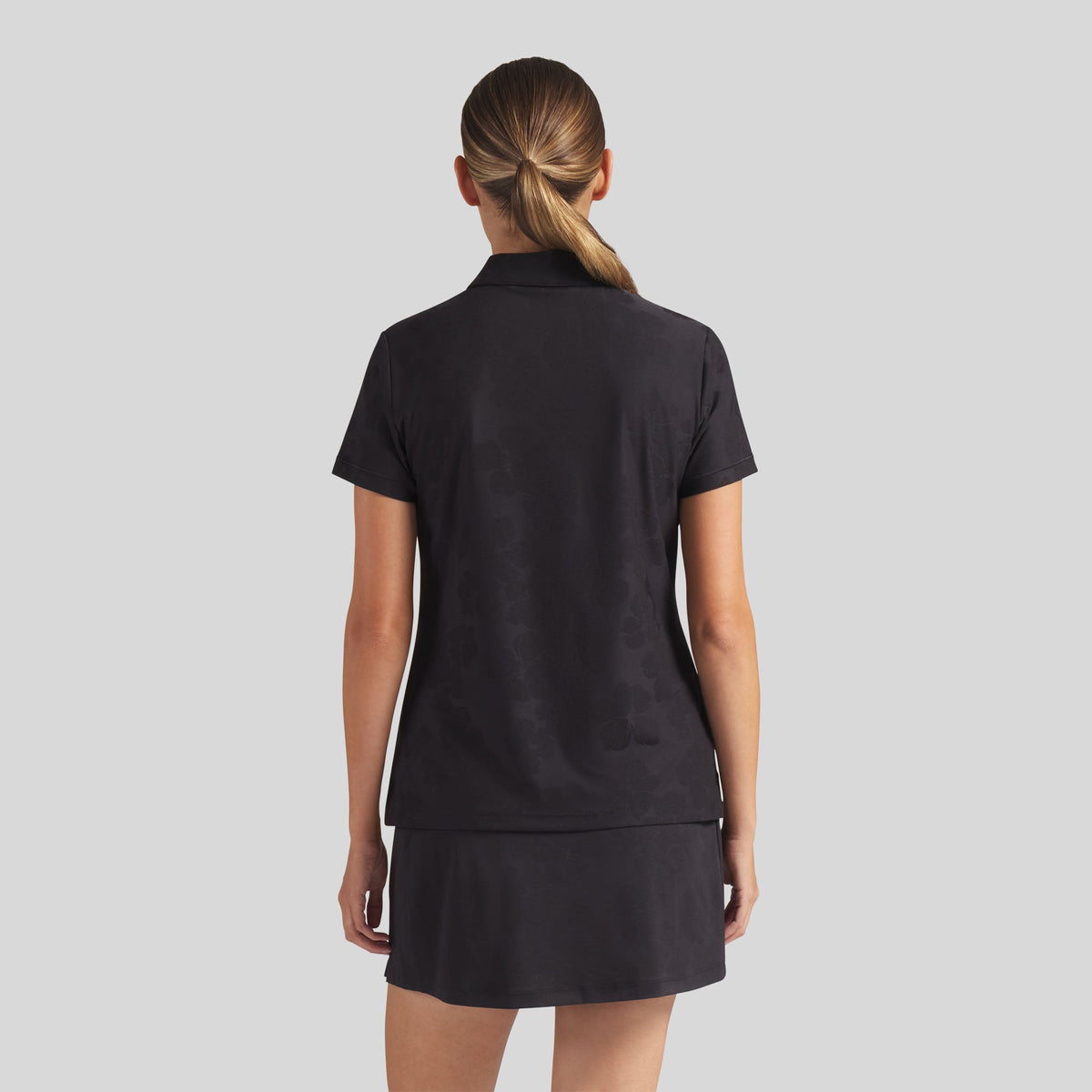 Women's Floral Lace Jacquard Golf Polo