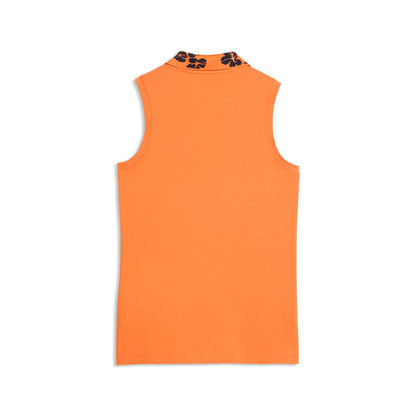Women's Modalon Floral Rib Sleeveless Golf Polo