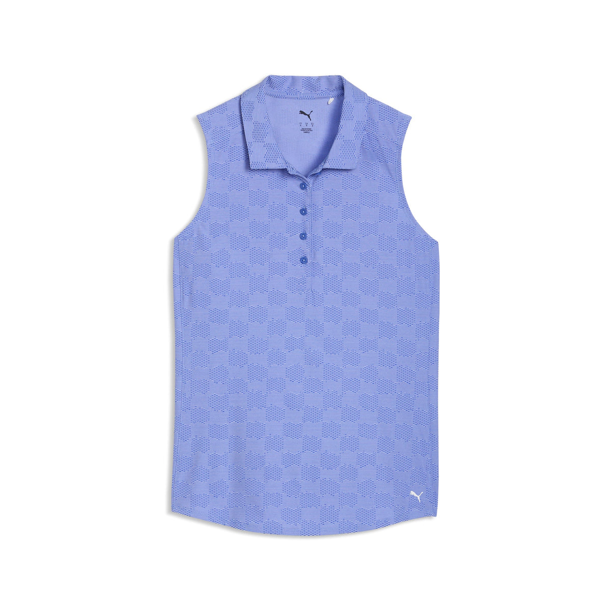 Women's Check Jacquard Sleeveless Golf Polo