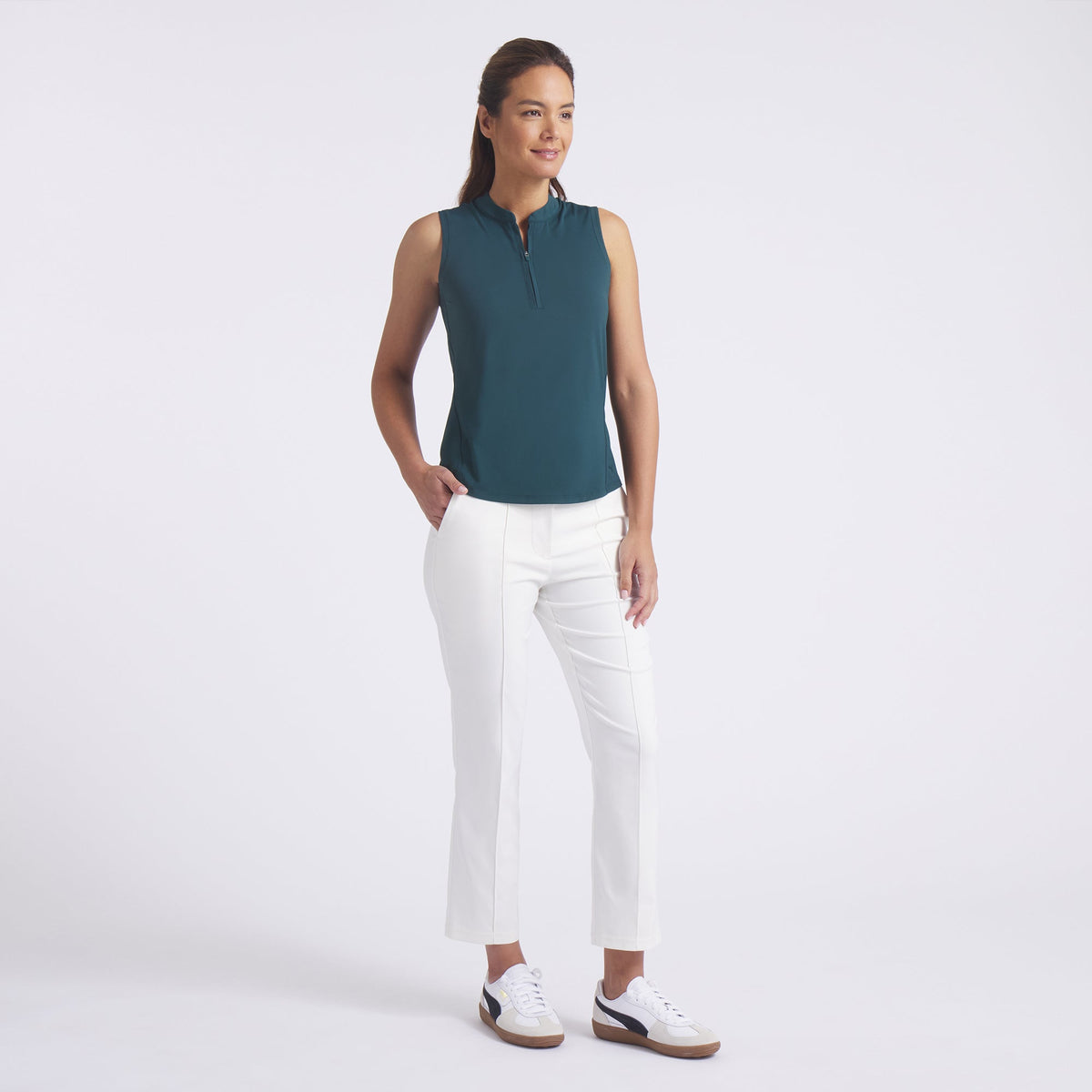 Women's Aerlon Mock Sleeveless Golf Polo
