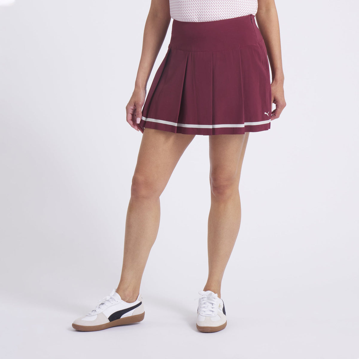 Women's Stripe Pleated Golf Skirt