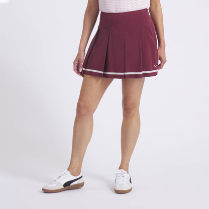 Women's Stripe Pleated Golf Skirt
