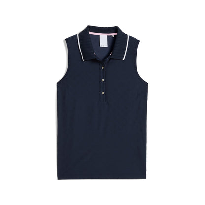 Women's AP Jacquard Sleeveless Golf Polo