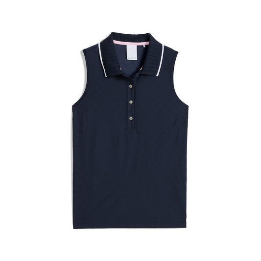 Women's AP Jacquard Sleeveless Golf Polo