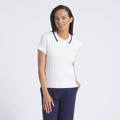 Women's AP Pointelle Golf Polo