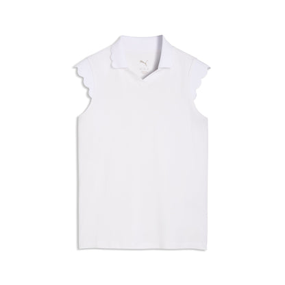 Girl's CLOUDSPUN Scallop Sleeve Golf Polo